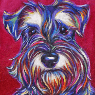 schnauzer kutyus kivarrható gobelin (mg 352)