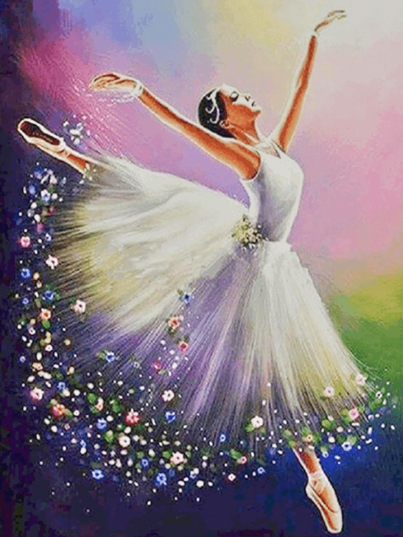 balerina tánca kivarrható gobelin (mg 369)