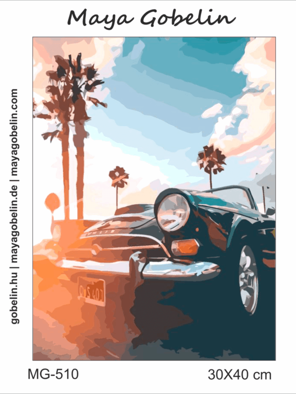 porsche kalifornia festmény kivarrható gobelin (mg 510)