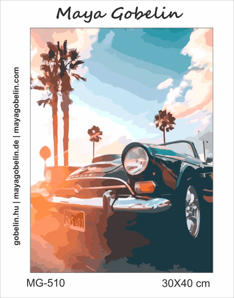 porsche kalifornia festmény kivarrható gobelin (mg 510)
