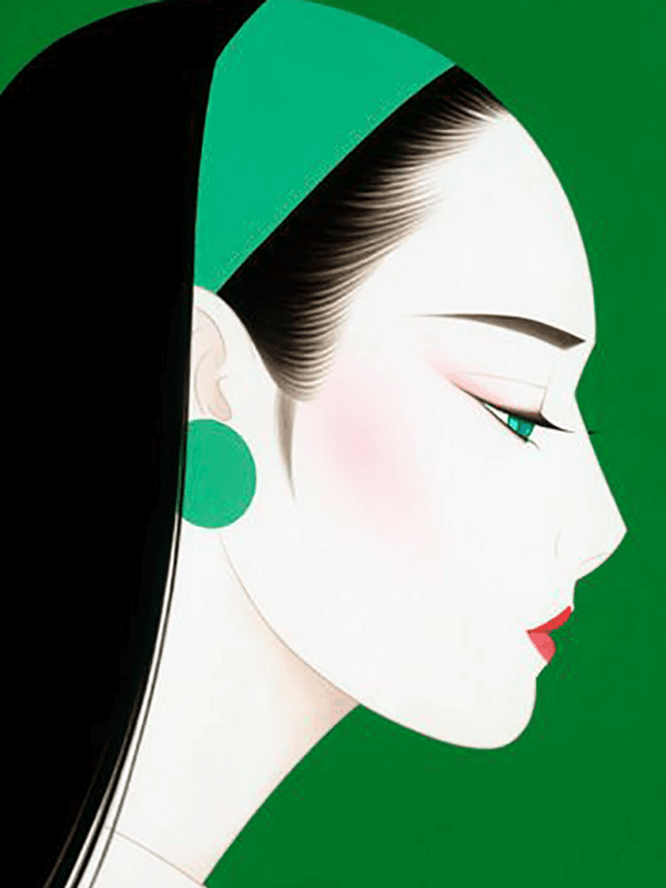 japán lány 4. kivarrható gobelin (mg 597)