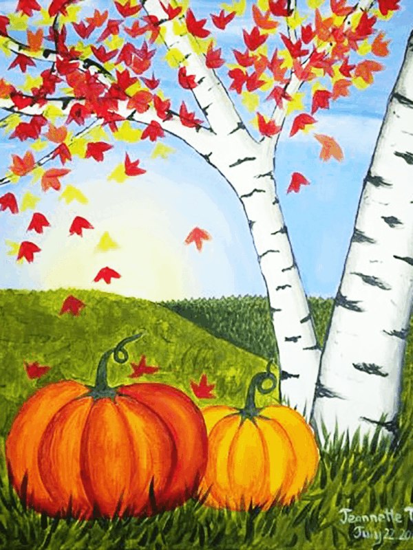 halloween sorozat tökök a réten kivarrható gobelin alap (mg 646)
