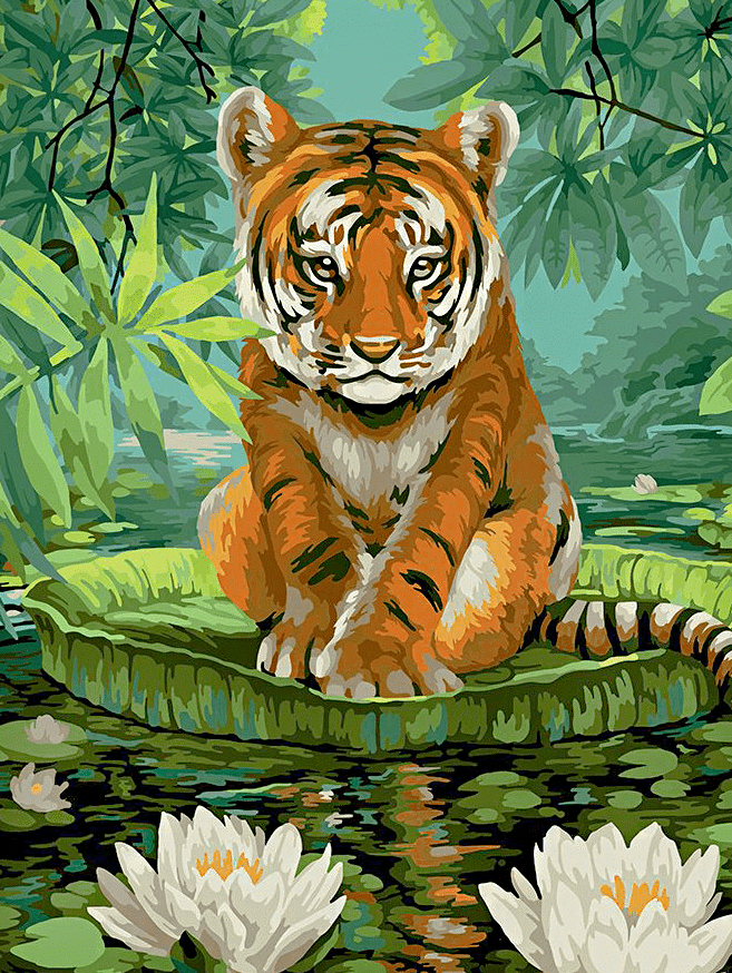 kis tigris kivarrható gobelin (mg 710)