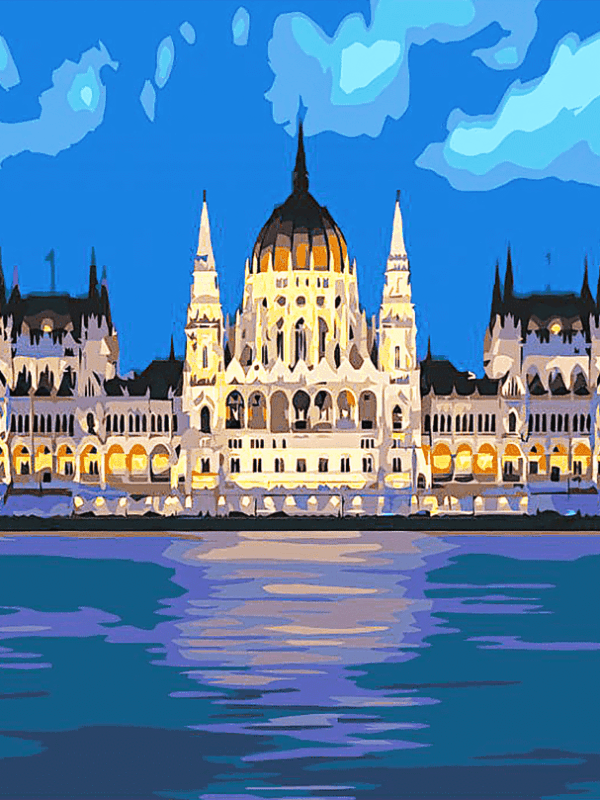 budapest, parlament este kivarrható gobelin (mg 927)
