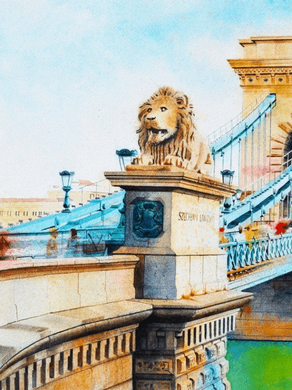 budapest, lánchíd kivarrható gobelin (mg 928)