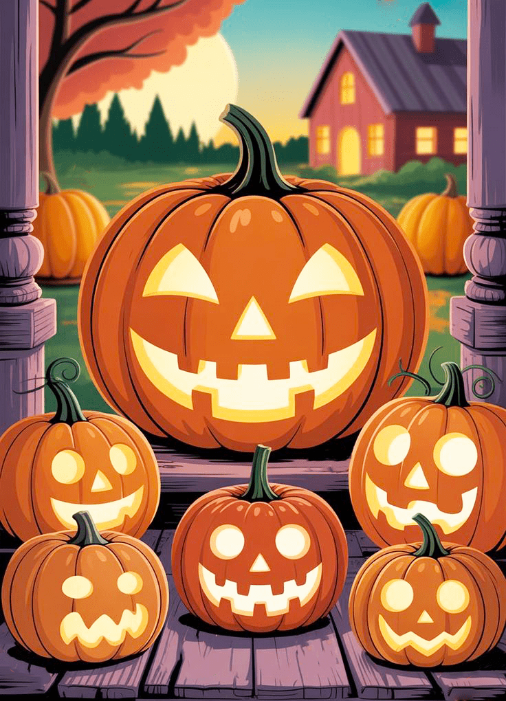 MG-1043 Halloweenre hangolva I. (MG-1043-A) tű alapon 22x30 cm