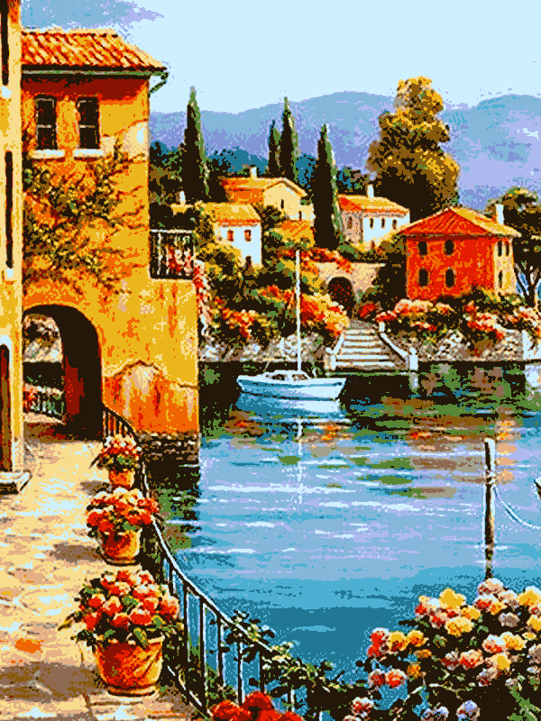sanremo tengerpart kivarrható gobelin (mg 006 a) normál alapon 80x53 cm