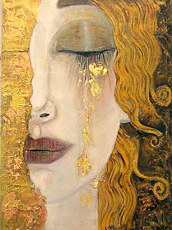 klimt festmény kivarrható gobelin apró esztétikai hibával (mg 495 a) normál alapon 50x70 cm