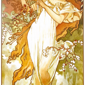 mucha évszakok sorozat tavasz kivarrható gobelin (mu 022 a) tű alapon 20x40 cm mucha évszakok sorozat tavasz kivarrható gobelin (mu 022 a) tű alapon 20x40 cm