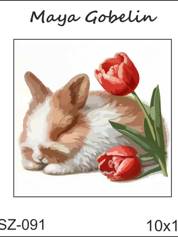 maya gobelin csupor méz kivarrható gobelin 10x10 cm es szett fonallal (sz 077)