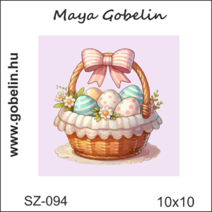 maya gobelin húsvéti kosárka kivarrható gobelin 10x10 cm es szett fonallal (sz 094) maya gobelin húsvéti kosárka kivarrható gobelin 10x10 cm es szett fonallal (sz 094)