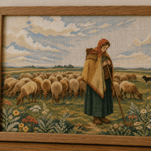 jean françois millet – pásztorlány a nyájával átdolgozás (mg 1225)