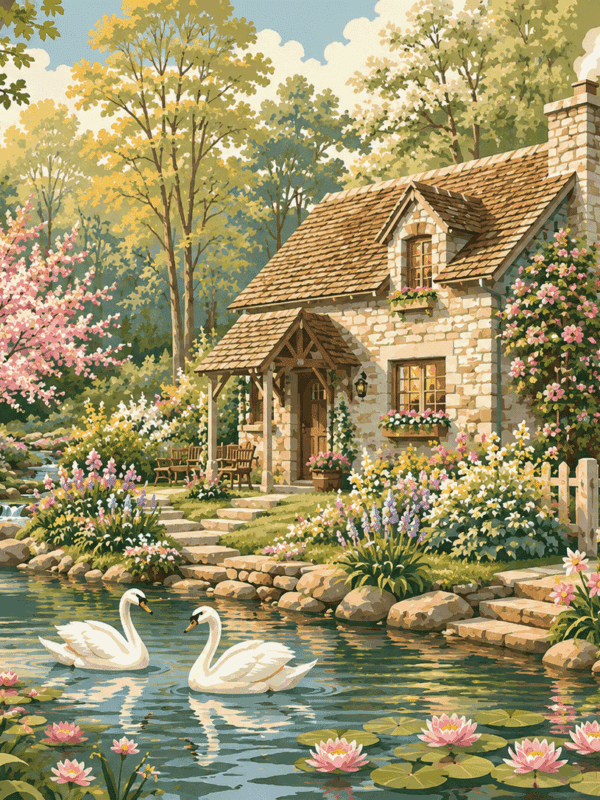 erdei házikó: tavasz (mg 145)