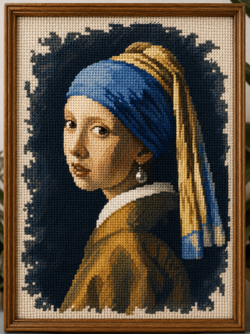 johannes vermeer – leány gyöngy fülbevalóval átdolgozás (mg 1231)